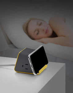 MyDesktop 29W Wireless Charging Stand with 3 USB Ports and 2 Power Outlets - Yellow - RapidX